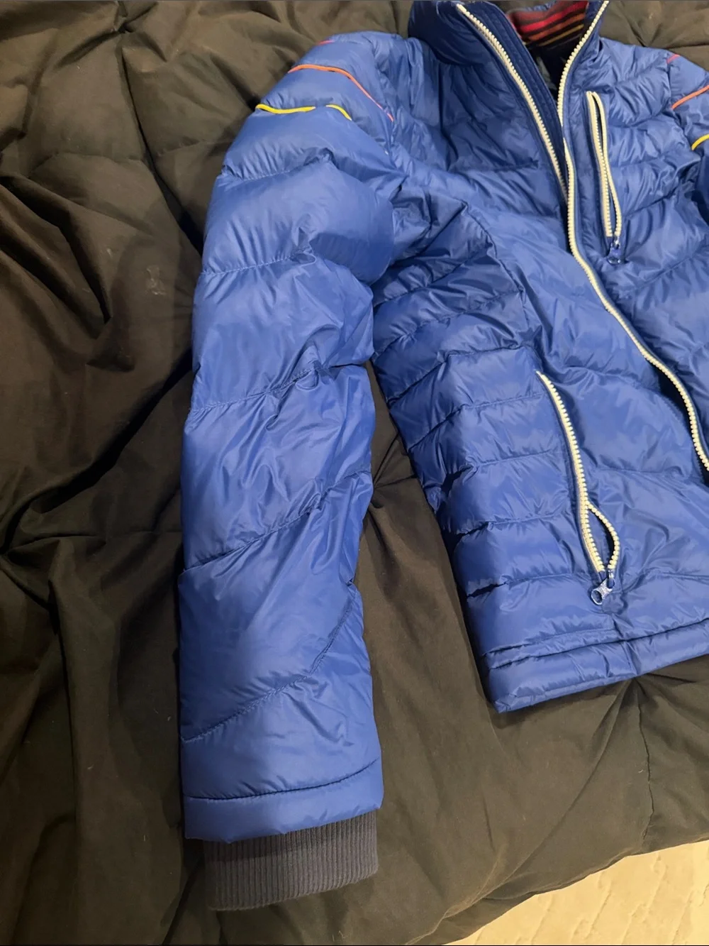 Marine Layer Men's Royal Blue Quilted Puffer Jacket size S